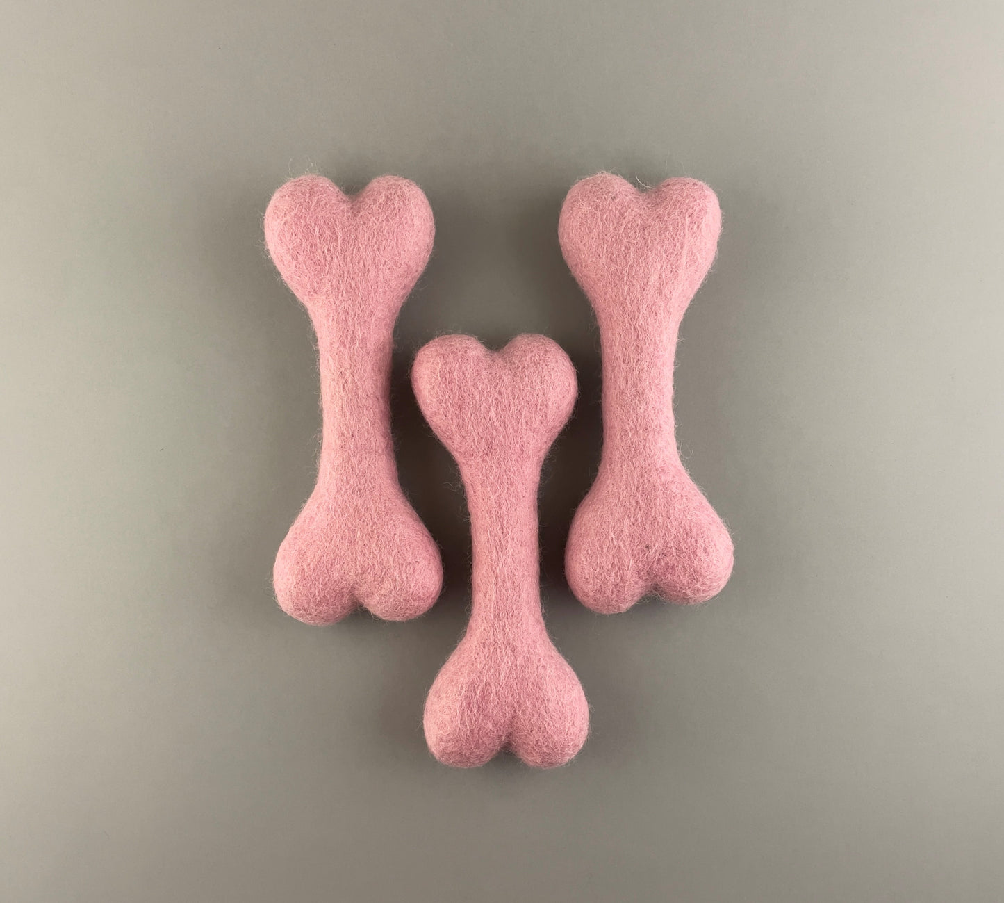 Wool Bone Dog Toy - ONE PIECE - choose color