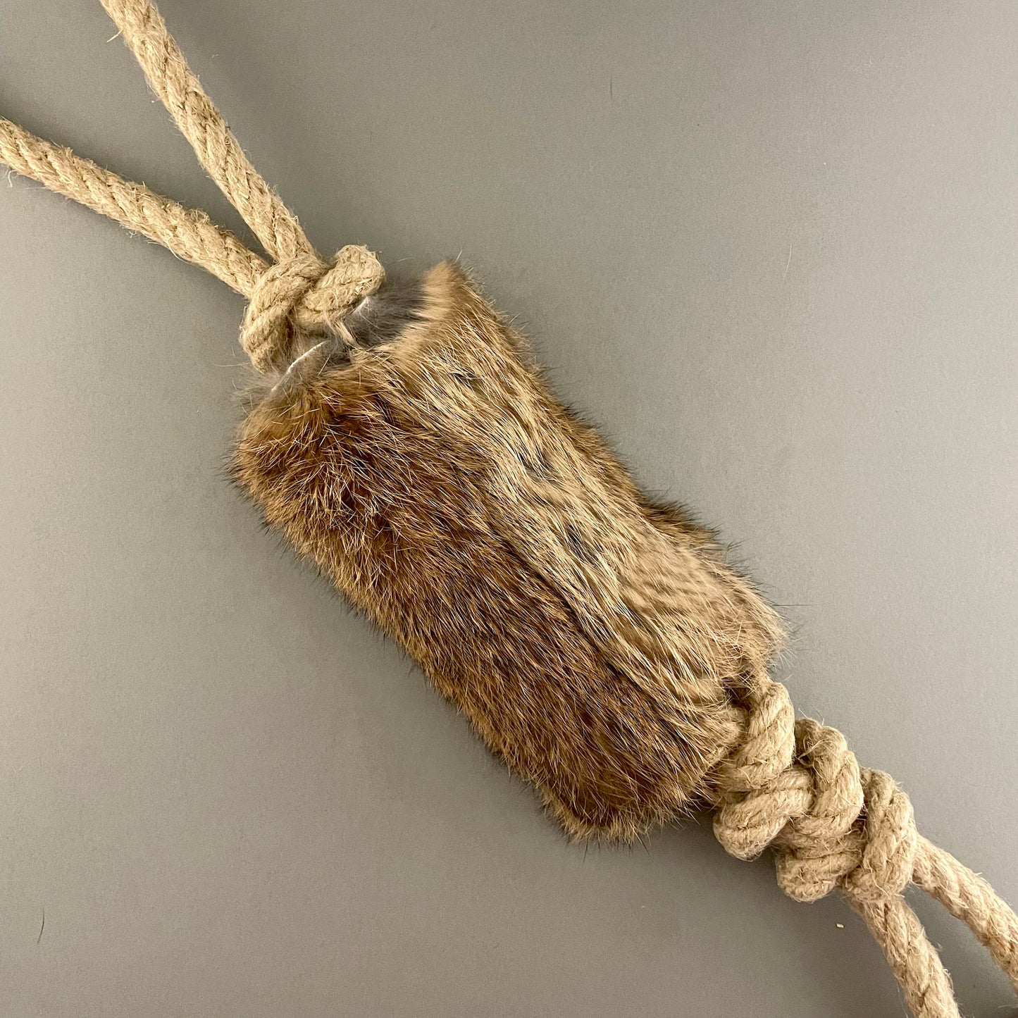 Hemp Rope and Rabbit Fur Dog Toy