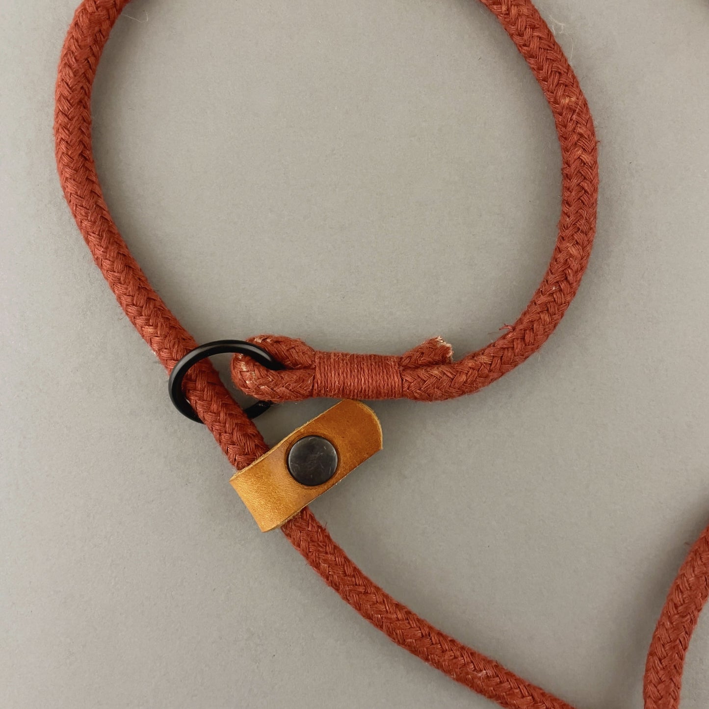 Hemp Slip Leash with Leather Stopper