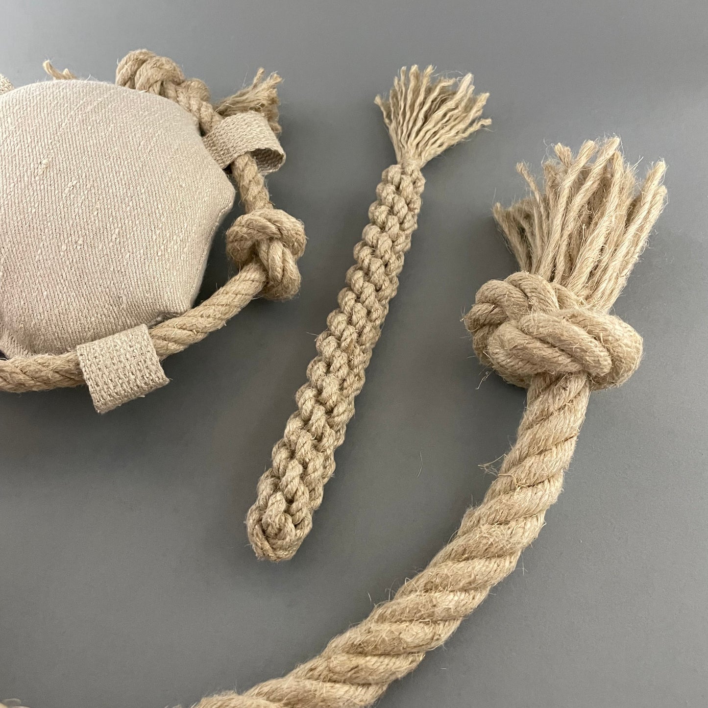 Fun and natural hemp toy set with three toys