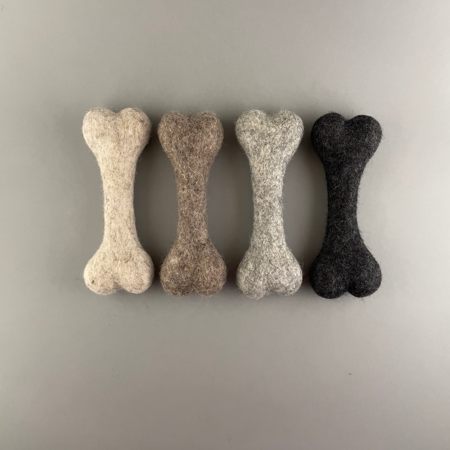 Handmade Wool Bone - ONE PIECE - choose color