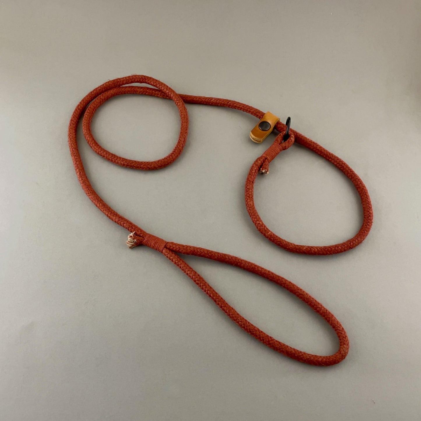 Hemp Slip Leash with Leather Stopper