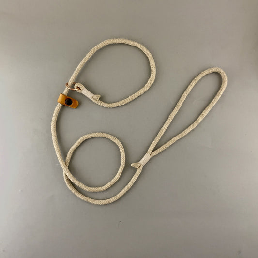 Hemp Slip Leash with Leather Stopper