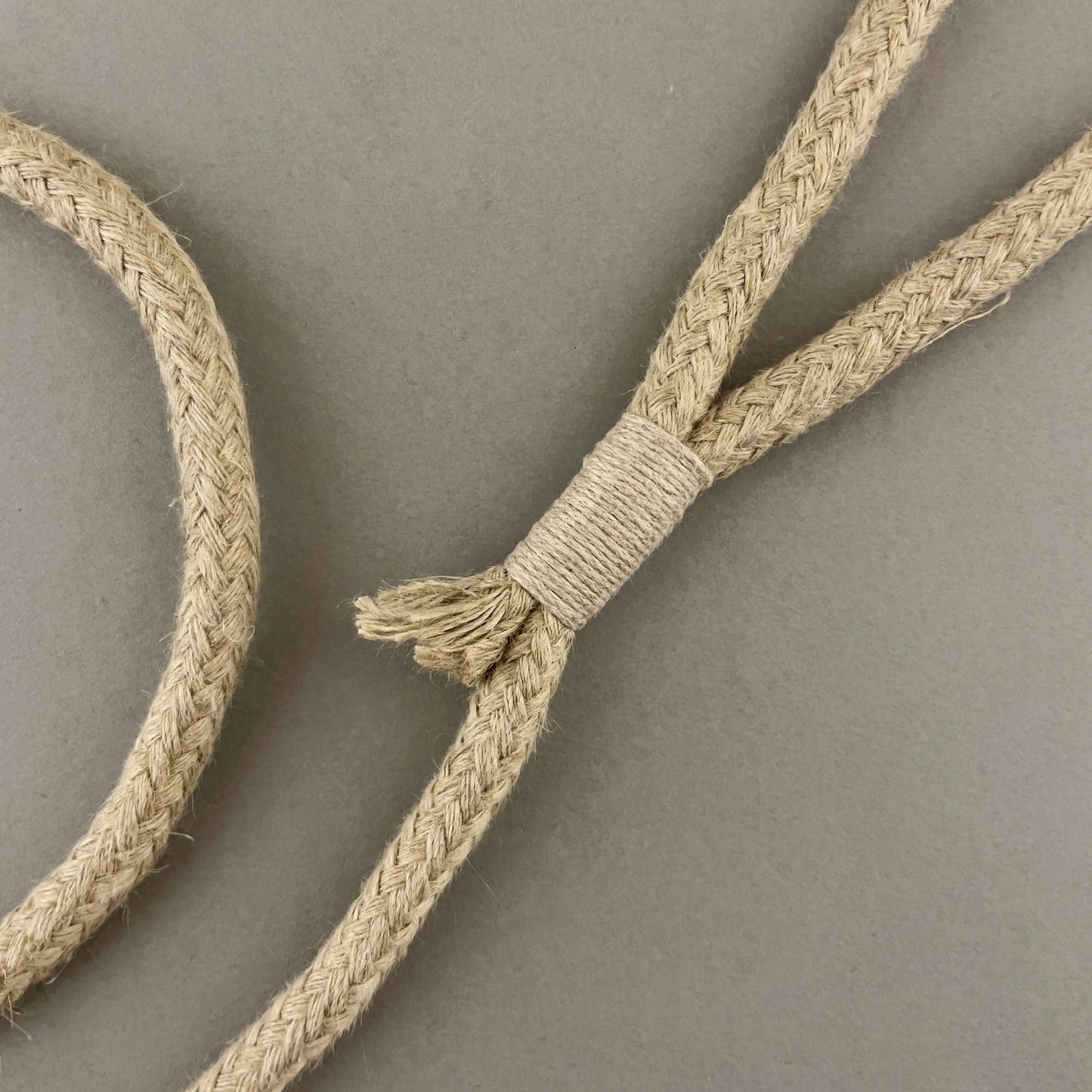 Hemp Slip Leash with Leather Stopper