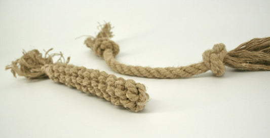 natural hemp rope dog toys