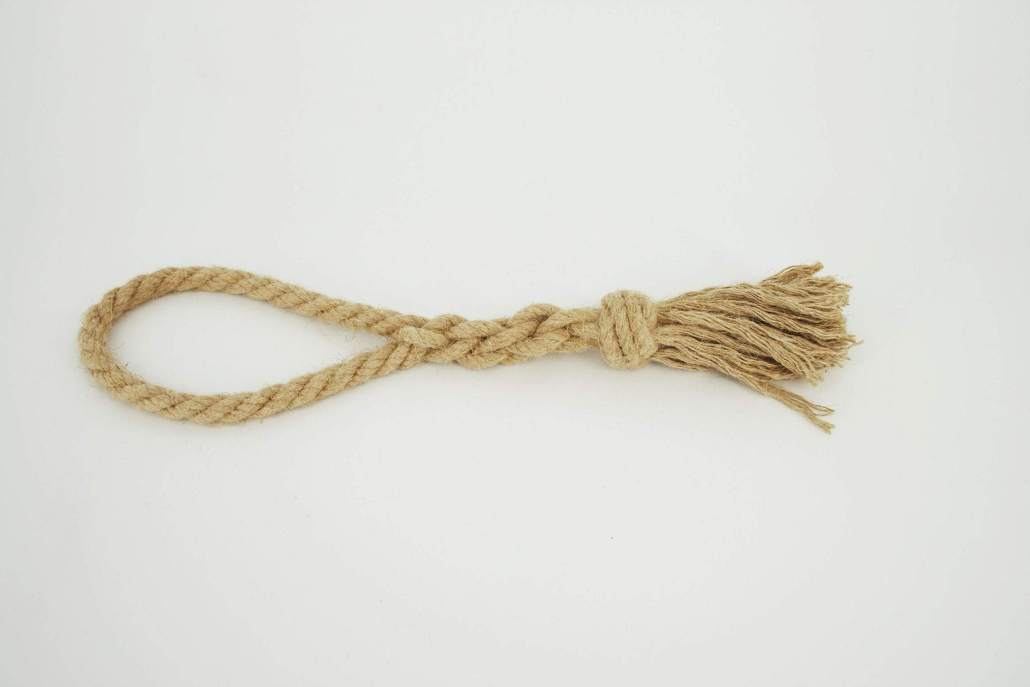 natural hemp rope tug toy for dogs