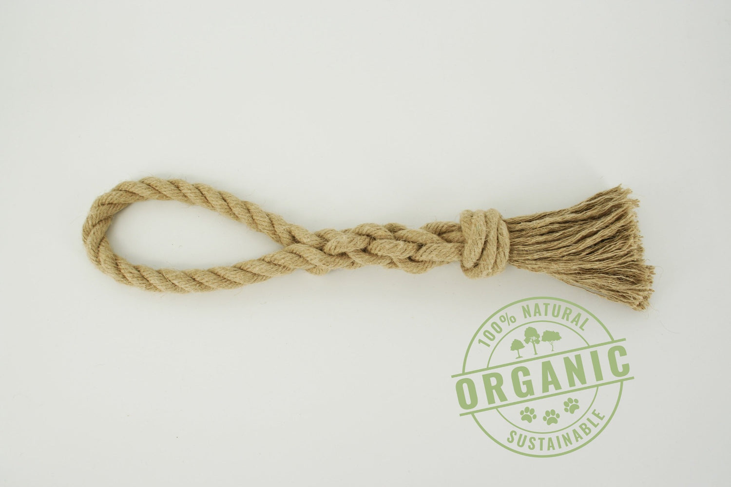 organic hemp rope dog toy