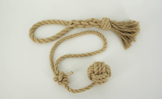 Hemp rope dog toy set of 2
