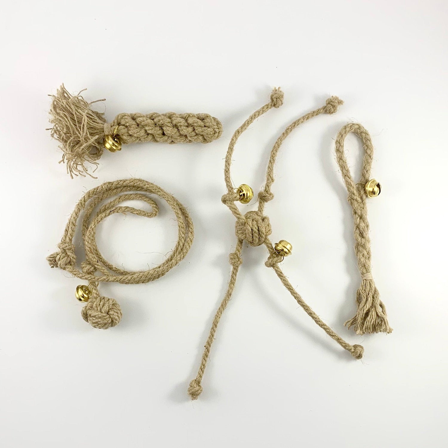 complete natural hemp cat toy set