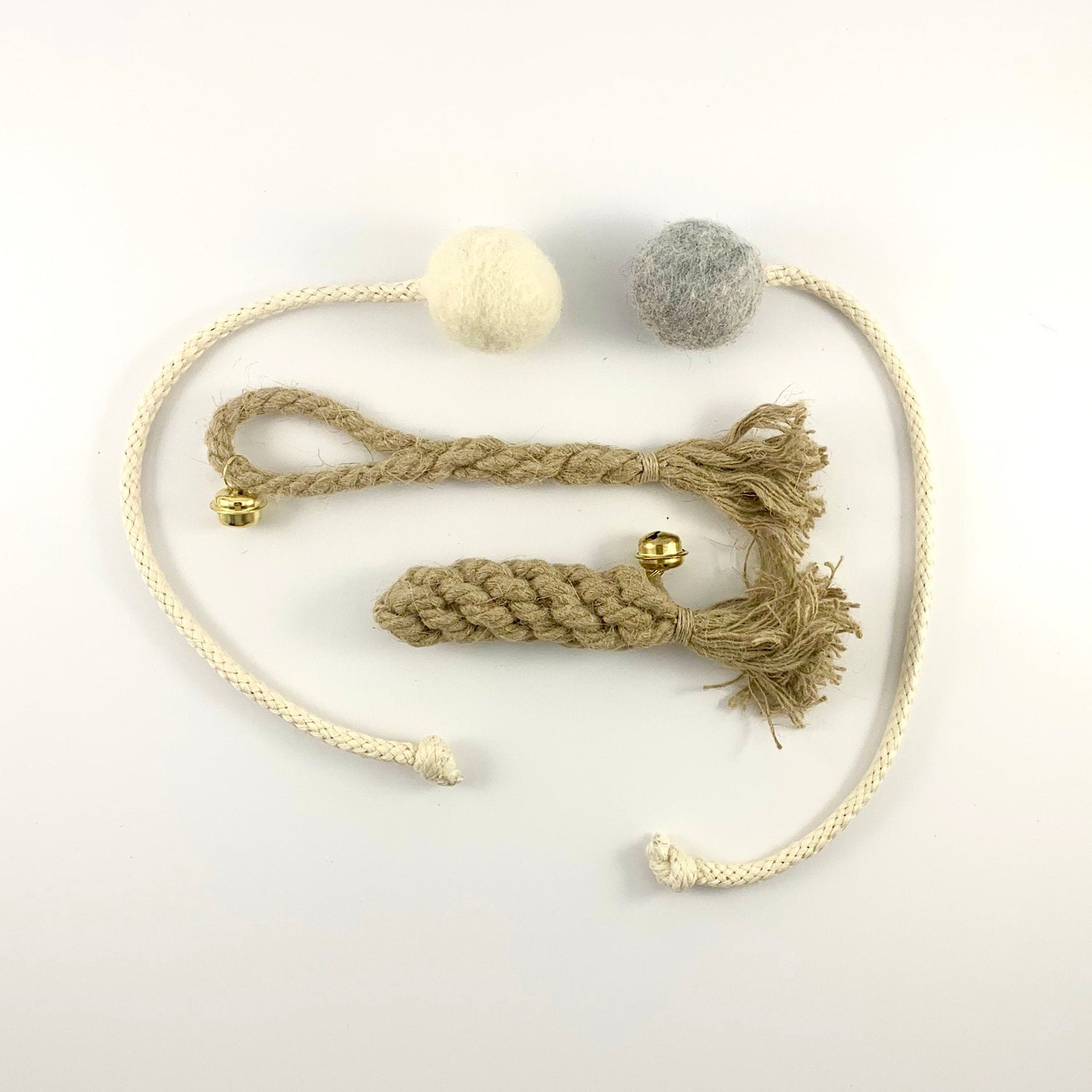 natural cat toys with bell