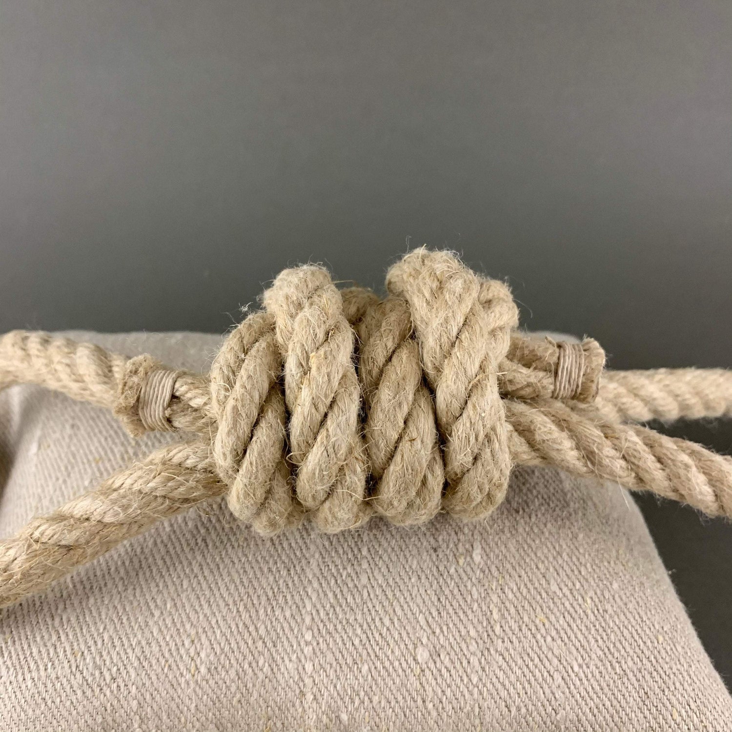 Natural hemp rope in dog toys