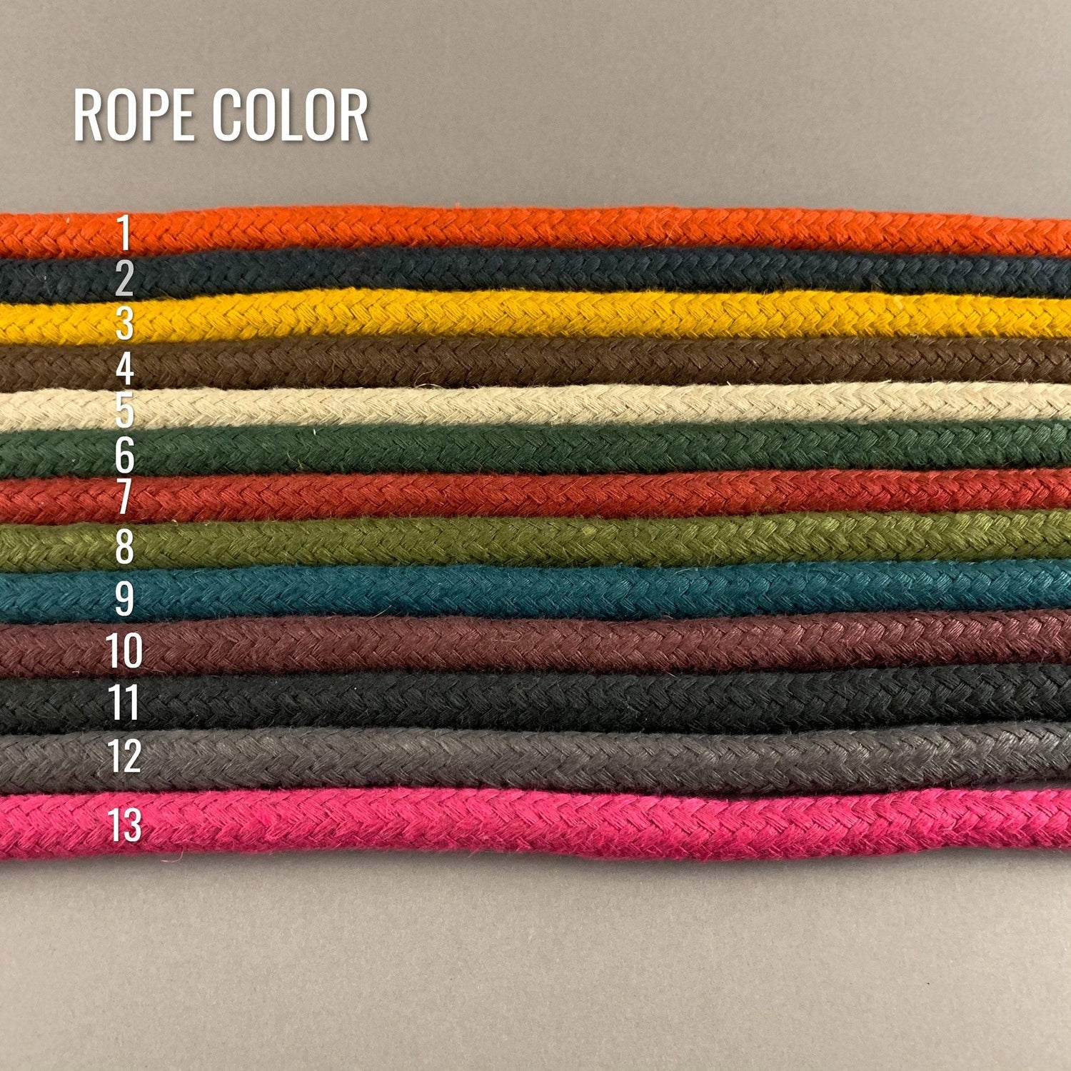 many color options for hemp dog leash